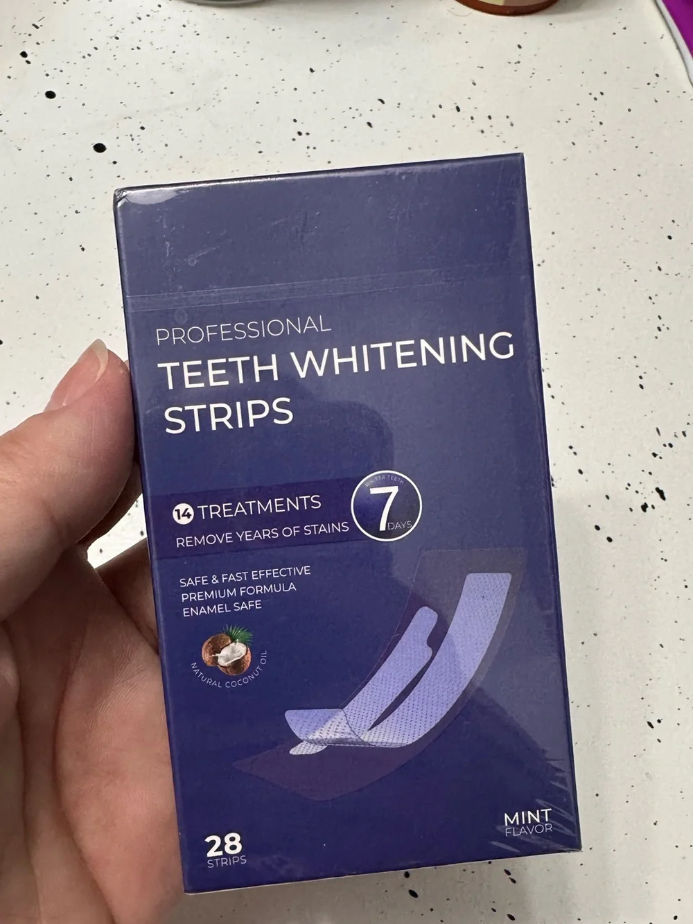 Professional Teeth Whitening Strips - Purple - Mint Flavor